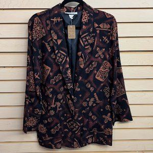 Funky Black and Brown Vintage 80s Blazer